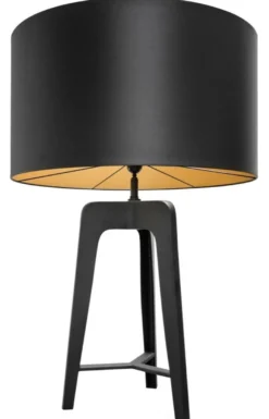 Casa Padrino Designer Tischlampe Mattschwarz 60,5 x H. 91 cm - Hotel Restaurant Möbel