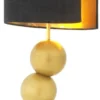 Casa Padrino Designer Tischleuchte Antik Messingfarben / Schwarz Ø 32 x H. 100 cm - Moderne Schreibtischleuchte mit Marmorsockel - Luxus Kollektion
