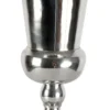 Casa Padrino Designer Vase aus poliertem Aluminium in Silber, Höhe 40,5 cm, Breite 22,5 cm