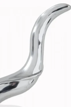 Casa Padrino Designer Wandgeweih im Geweih Style Shine aus poliertem Aluminium Silber 50 x 53 x 6 cm