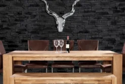 Casa Padrino Designer Wandgeweih im Geweih Style Shine aus poliertem Aluminium Silber 50 x 53 x 6 cm