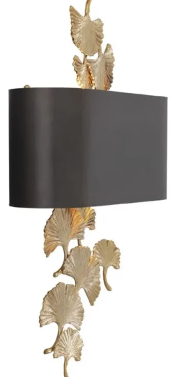Casa Padrino Designer Wandleuchte Gold / Bronzefarben 36 x 13,5 x H. 61 cm - Hotel & Restaurant Wandlampe - Luxus Qualität