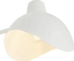 Casa Padrino Designer Wandleuchte Weiß / Antik Messingfarben 19,5 x 67 x H. 70 cm - Elegante Wandlampe im 50er Jahre Stil - Luxus Kollektion