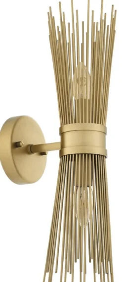 Casa Padrino Designer Wandleuchte Antik Messing 12 x 19 x H. 47 cm - Designer Lampe - Luxus Qualität