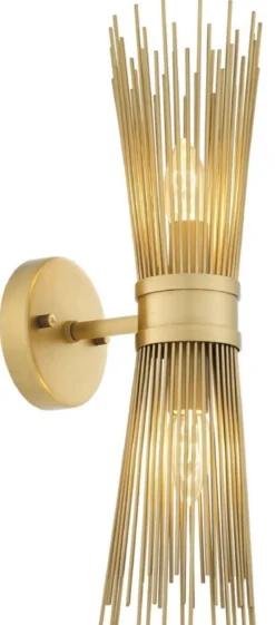 Casa Padrino Designer Wandleuchte Antik Messing 12 x 19 x H. 47 cm - Designer Lampe - Luxus Qualität