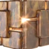 Casa Padrino Designer Wandleuchte oxidiertes Messing 25 x 21 x H. 18 cm - Luxus Kollektion