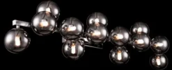 Casa Padrino Designer Wandleuchte Silber / Grau 95 x 23 x H. 24 cm - Moderne Wandlampe mit kugelförmigen Lampenschirmen