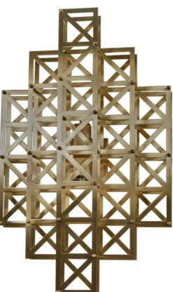 Casa Padrino Designer Wandleuchte Messing 36 x 18 x H. 57 cm - Hotel Möbel