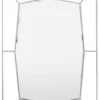 Casa Padrino Designer Wandspiegel Silber 67 x H. 100 cm - Edelstahl Spiegel - Luxus Deko Accessoires