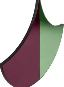 Casa Padrino Designer Wandspiegel Lila / Grün 70 x 3 x H. 62 cm - Garderobenspiegel - Wohnzimmer Spiegel - Luxus Qualität - Designer Möbel
