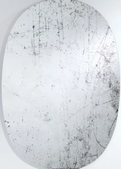 Casa Padrino Designer Wandspiegel Schwarz 76 x H. 110 cm - Luxus Wohnzimmer Spiegel