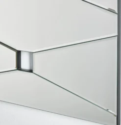 Casa Padrino Designer Wandspiegel mit 4 Gucklöchern 80 x H. 45 cm - Wohnzimmer Spiegel - Garderoben Spiegel - Luxus Spiegel