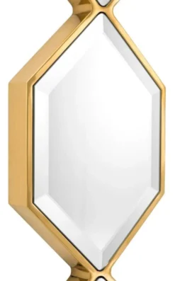 Casa Padrino Designer Wandspiegel Gold 25 x H. 110 cm - Luxus Wohnzimmer Spiegel