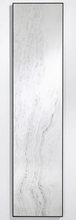 Casa Padrino Designer Wandspiegel Schwarz 41 x 2 x H. 174 cm - Wohnzimmer Spiegel - Schlafzimmer Spiegel - Badezimmer Spiegel - Garderoben Spiegel - Luxus Kollektion