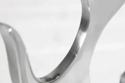 Casa Padrino Designer Weinregal für 9 Flaschen aus poliertem Aluminium - Silber, Höhe 93 cm, Breite 27 cm, Tiefe 14 cm
