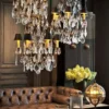 Casa Padrino Designer Windlicht Kerzenleuchter Antik-Messing Finish 23 x H. 42 cm