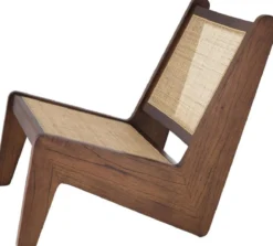 Casa Padrino Designer Wohnzimmer Sessel Braun / Naturfarben 75 x 89 x H. 77,5 cm - Massivholz Sessel mit handgewebtem Rattangeflecht - Luxus Möbel