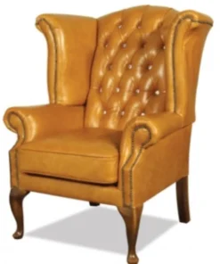 Casa Padrino Echtleder Sessel mit Glitzersteinen 95 x 95 x H. 110 cm - Luxus Wohnzimmer Ohrensessel