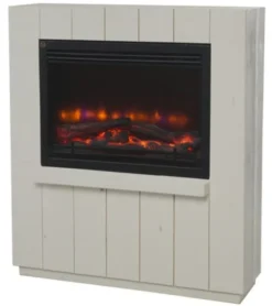 Casa Padrino Elektro Kamin B 84 x H 90 x T 24 cm - Elektrokamin - Wohnzimmer Kamin