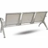 Casa Padrino 3er Besucherbank / Wartezimmerbank Silber 180 cm - Wartezimmer Möbel