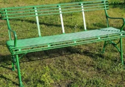 Casa Padrino 3er Gartenbank mit Klauenbeine - Gartenmöbel