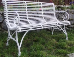 Casa Padrino 3er Gartenbank - Vintage Schmiedeeisen Bank
