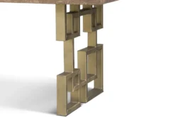 Casa Padrino Esstisch im industriellen Design - Eiche - 200 x 100 x H. 78 cm - Luxus Esszimmermöbel
