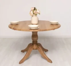 Casa Padrino Esstisch im Landhausstil mit Eichenholzplatte, 120 x 120 x 78 cm