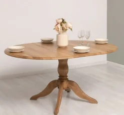 Casa Padrino Esstisch im Landhausstil mit Eichenholzplatte, 120 x 120 x 78 cm