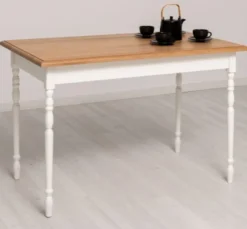 Casa Padrino Esstisch im Landhausstil mit Eichenholzplatte, 120 x 70 x 78 cm