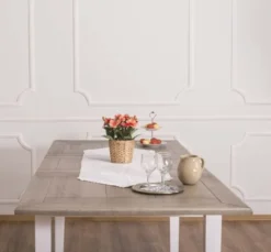 Casa Padrino Esstisch im Landhausstil mit Eichenholzplatte, 160 x 90 x 78 cm