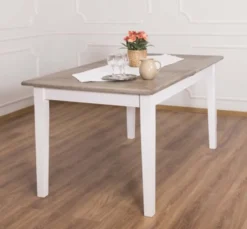 Casa Padrino Esstisch im Landhausstil mit Eichenholzplatte, 160 x 90 x 78 cm