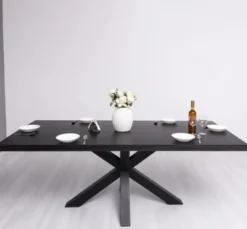 Casa Padrino Esstisch im Landhausstil Schwarz, 210 x 100 x 78 cm