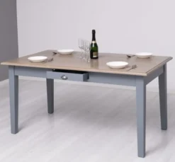 Casa Padrino Esstisch im Landhausstil mit Eichenholzplatte, 180 x 90 x 78 cm