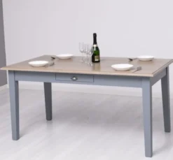 Casa Padrino Esstisch im Landhausstil mit Eichenholzplatte, 180 x 90 x 78 cm