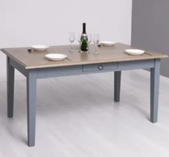 Casa Padrino Esstisch im Landhausstil mit Eichenholzplatte, 180 x 90 x 78 cm