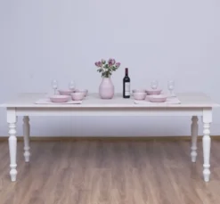 Casa Padrino Esstisch im Landhausstil mit Eichenholzplatte, 160 x 90 x 78 cm