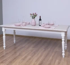 Casa Padrino Esstisch im Landhausstil mit Eichenholzplatte, 160 x 90 x 78 cm