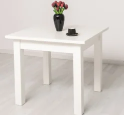 Casa Padrino Esstisch im Landhausstil Reinweiß, 90 x 90 x 78 cm