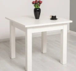 Casa Padrino Esstisch im Landhausstil Reinweiß, 90 x 90 x 78 cm