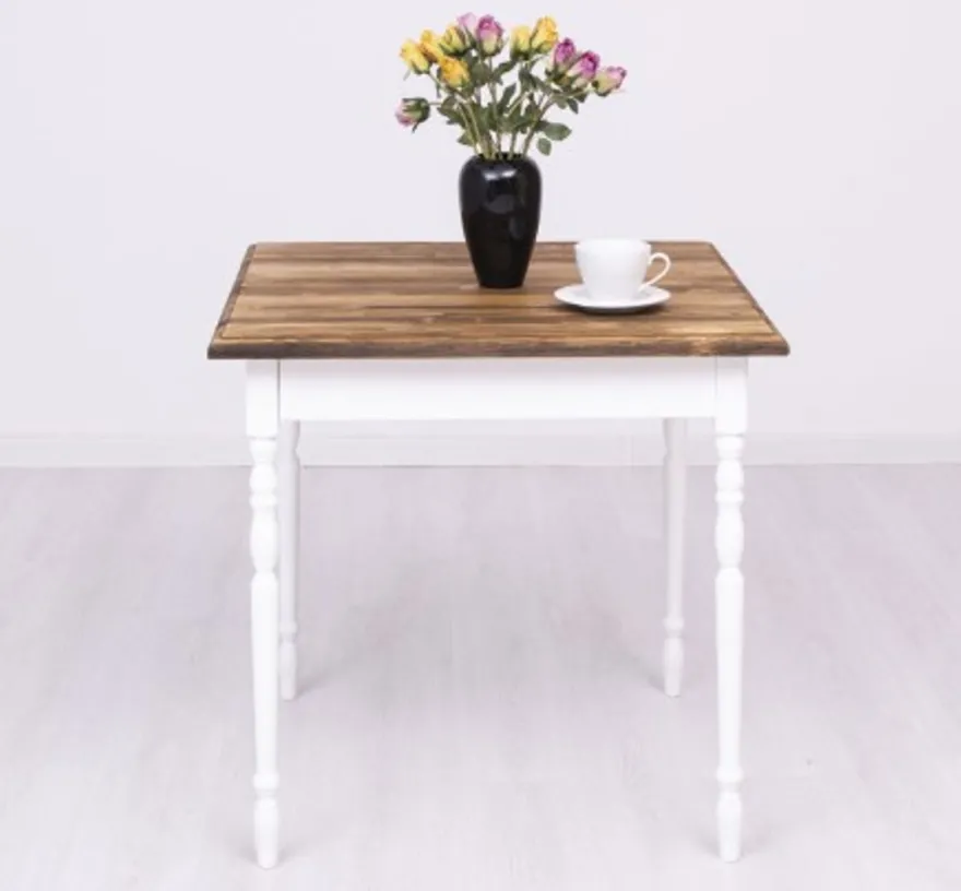 Casa Padrino Esstisch im Landhausstil, 80 x 80 x 78 cm