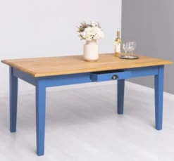 Casa Padrino Esstisch im Landhausstil mit Eichenholzplatte, 160 x 90 x 78 cm