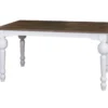 Casa Padrino Esstisch Weiß / Dunkelbraun 160 x 90 x H. 78 cm - Möbel im Landhausstil