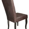 Casa Padrino Esszimmer Stuhl Braun/Braun Veloursleder ohne Armlehnen - Barock Möbel