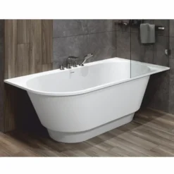 Casa Padrino Freistehende Luxus Badewanne Matt Weiß 190 cm - Badezimmer Möbel