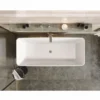 Casa Padrino Freistehende Luxus Badewanne Hochglanz Weiß 180 cm - Badezimmer Möbel