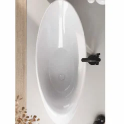 Casa Padrino Freistehende Luxus Badewanne Hochglanz Weiß 205 cm - Made in Italy