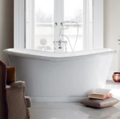Casa Padrino freistehende Retro Badewanne Modell BAdm180 in Weiß, 1800 x 885 x 745 mm
