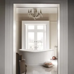 Casa Padrino freistehende Retro Badewanne Modell BAdm180 in Weiß, 1800 x 885 x 745 mm