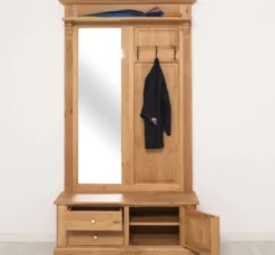 Casa Padrino Garderobe im Landhausstil mit 2 Schubladen, 121 x 41 x 210 cm